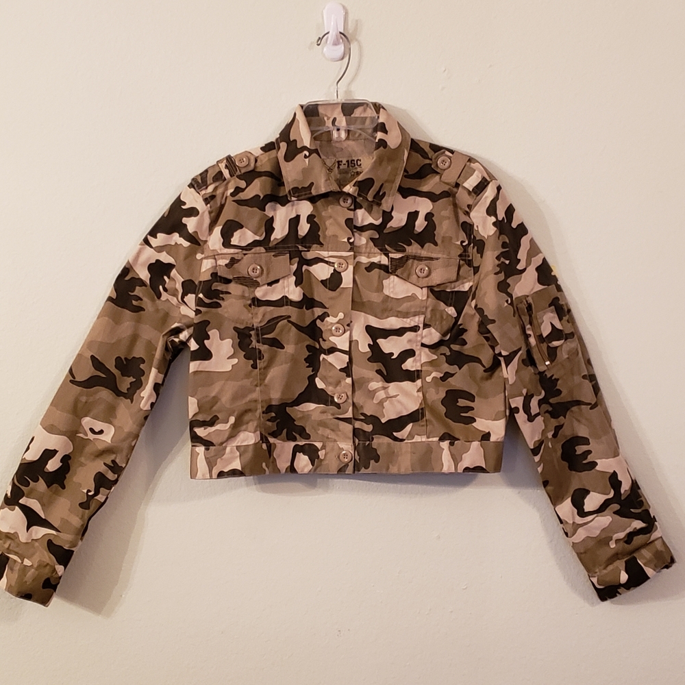 🌷F-16C Camouflage Cropped Jacket size 2XL